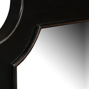 Turin 31" Mirror in Distressed Black
