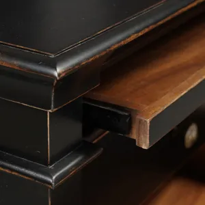 Turin 30" Nightstand in Distressed Black