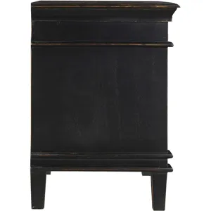 Turin 30" Nightstand in Distressed Black