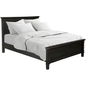 Turin Queen Bed in Distressed Black