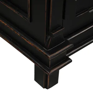 Turin 70" Sideboard in Distressed Black