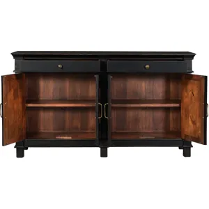 Turin 70" Sideboard in Distressed Black