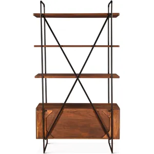 Verbania 46" Bookshelf in Pecan Brown