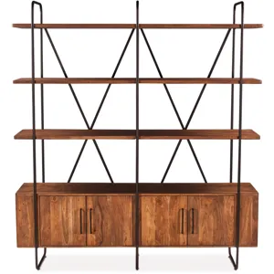 Verbania 75" Bookshelf in Pecan Brown