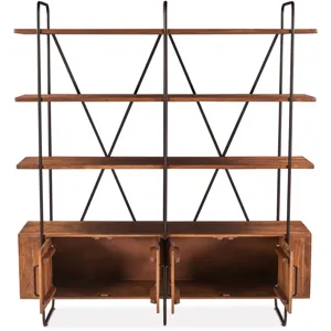 Verbania 75" Bookshelf in Pecan Brown