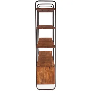 Verbania 75" Bookshelf in Pecan Brown