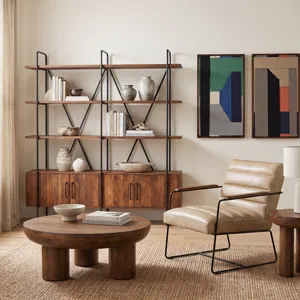 Verbania 75" Bookshelf in Pecan Brown