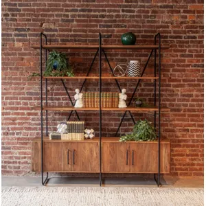 Verbania 75" Bookshelf in Pecan Brown
