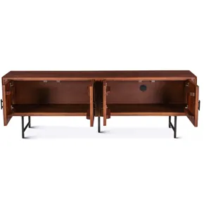 Verbania 67" Plasma Cabinet in Pecan Brown