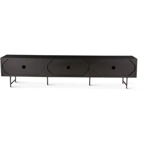 Verbania 98" Plasma Cabinet in Matte Black
