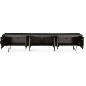 Verbania 98" Plasma Cabinet in Matte Black