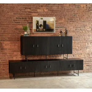Verbania 98" Plasma Cabinet in Matte Black