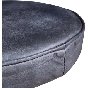 Wellington 13" Adjustable Stool in Black Top Grain Leather