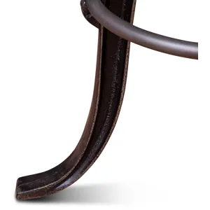 Wellington 13" Adjustable Stool in Brown Top Grain Leather