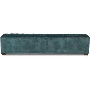Grosvenor D'Orsay 79" Upholstered Bench in Green Velvet