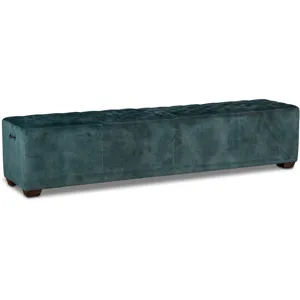 Grosvenor D'Orsay 79" Upholstered Bench in Green Velvet