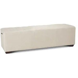 Grosvenor D'Orsay 59" Upholstered Bench in Beige Linen