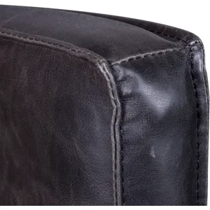 Grosvenor Madison 24" Dining Armchair in Black Leather with Dark Legs
