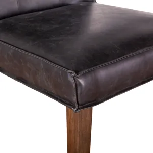 Grosvenor Madison 18" Dining Chair in Black Eco Leather with Dark Legs