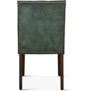 Grosvenor Madison 18" Dining Chair in Green Velvet with Dark Legs