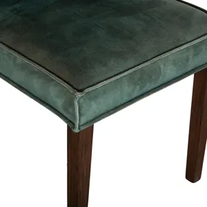 Grosvenor Madison 18" Dining Chair in Green Velvet with Dark Legs