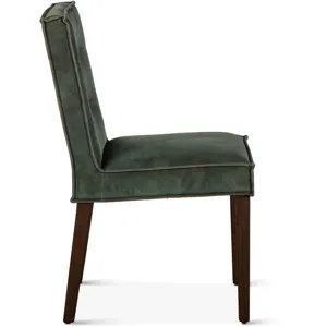 Grosvenor Madison 18" Dining Chair in Green Velvet with Dark Legs