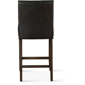 Grosvenor Madison Counter Chair in Black Leather with Dark Legs