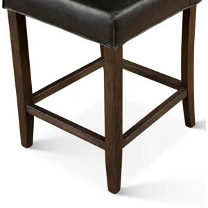 Grosvenor Madison Counter Chair in Black Leather with Dark Legs