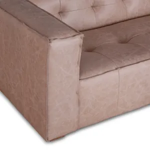 Grosvenor Milano 106" Sofa in Vintage Cream Top Grain Leather