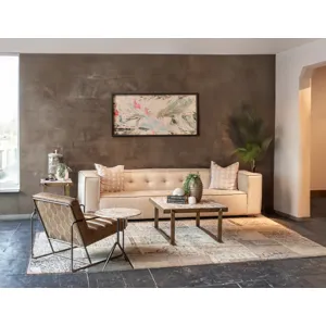 Grosvenor Milano 106" Sofa in Vintage Cream Top Grain Leather
