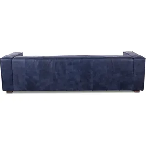 Grosvenor Milano 106" Sofa in Italian Blue Top Grain Leather