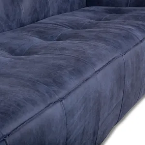 Grosvenor Milano 106" Sofa in Italian Blue Top Grain Leather