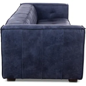 Grosvenor Milano 106" Sofa in Italian Blue Top Grain Leather