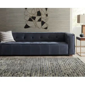 Grosvenor Milano 106" Sofa in Italian Blue Top Grain Leather