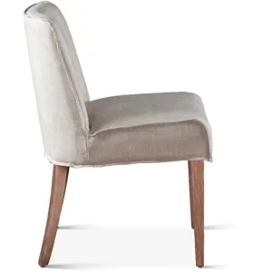 Grosvenor Buddy 20" Dining Chair in Beige Linen with Natural Legs