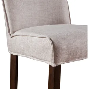 Grosvenor Buddy 20" Counter Chair in Beige Linen with Dark Legs