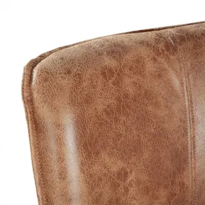 Grosvenor Buddy 20" Dining Chair in Tan Leather with Matte Brown Legs