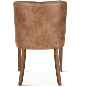 Grosvenor Buddy 20" Dining Chair in Tan Leather with Natural Legs