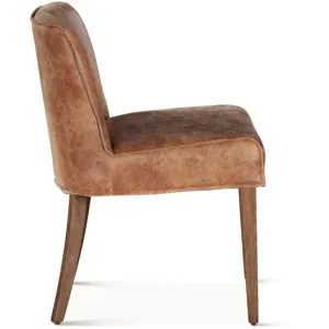 Grosvenor Buddy 20" Dining Chair in Tan Leather with Natural Legs