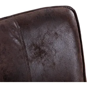 Grosvenor Buddy 20" Counter Chair in Dark Brown Leather with Matte Brown Legs