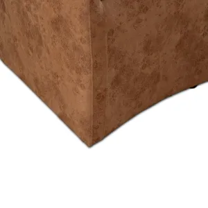 Grosvenor Peabody 25" Wheeled Armchair in Tan Leather