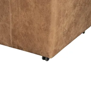 Grosvenor Peabody 25" Wheeled Armchair in Tan Leather