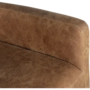 Grosvenor Peabody 25" Wheeled Armchair in Tan Leather