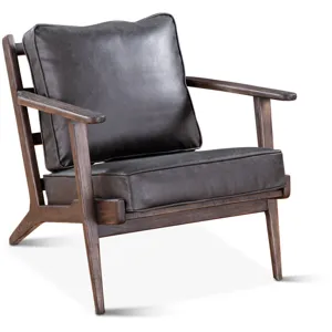 Grosvenor Bobby Accent Chair in Black Leather