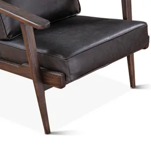 Grosvenor Bobby Accent Chair in Black Leather
