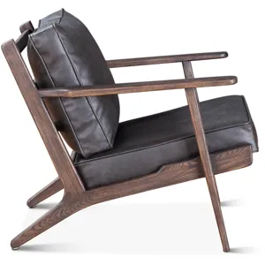 Grosvenor Bobby Accent Chair in Black Leather
