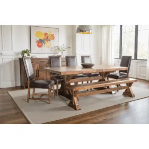Upholstered Seating Darcy Dining Chair in Dark Brown with Earth Legs