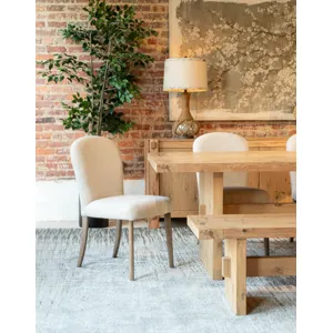 Upholstered Seating Jessie 18" Dining Chair in Beige Linen