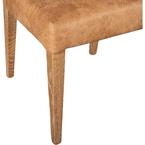 Grosvenor Maya 21" Dining Chair in Tan Leather with Natural Legs