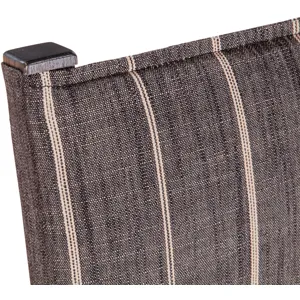 Grosvenor Maya 21" Dining Chair in Black Striped Linen and Black Leather